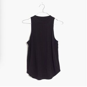 EUC! Madewell Mockneck Shirttail Tank Top - Black